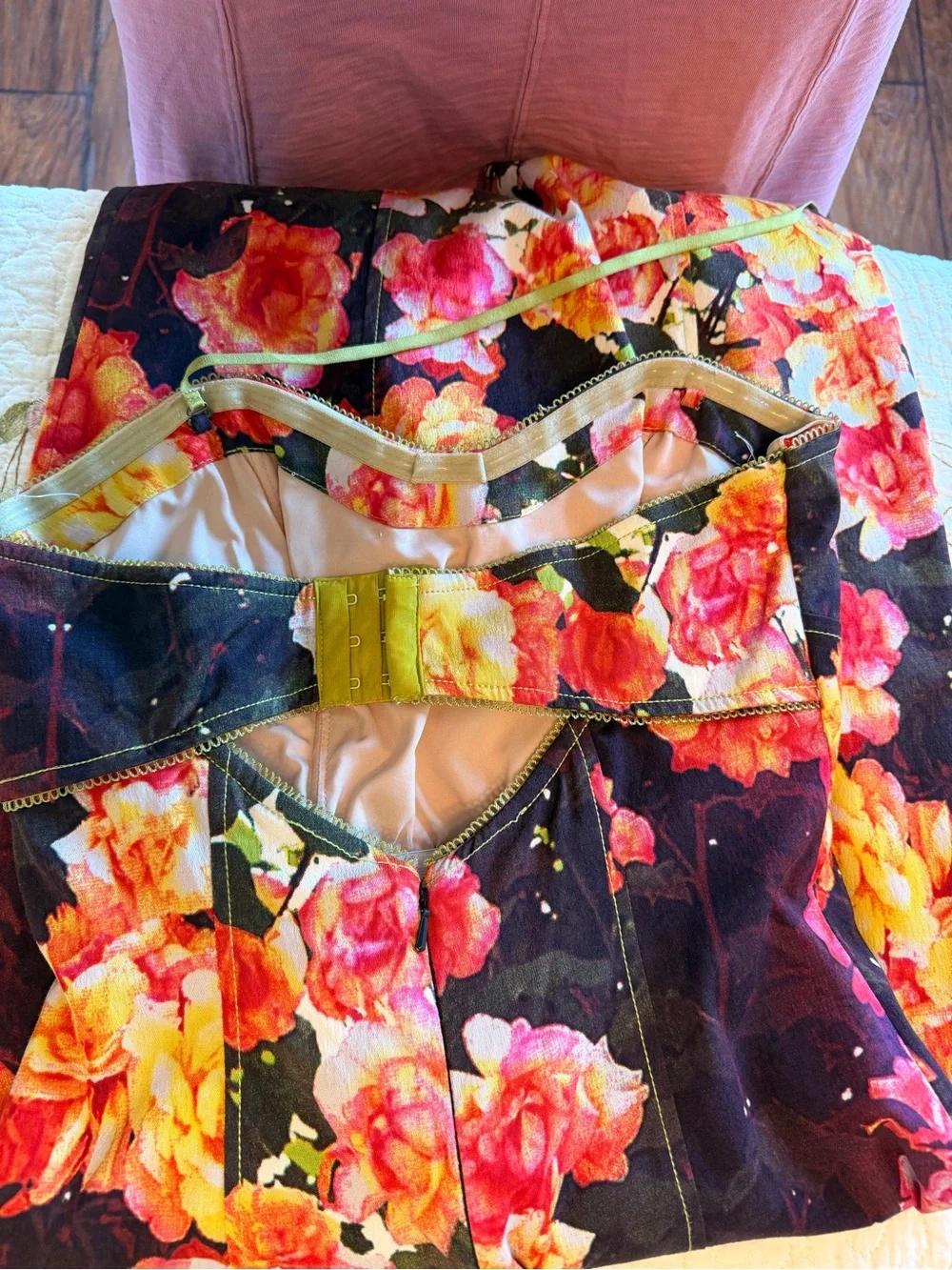 Floral Bodycon Halter Dress in Multicolor